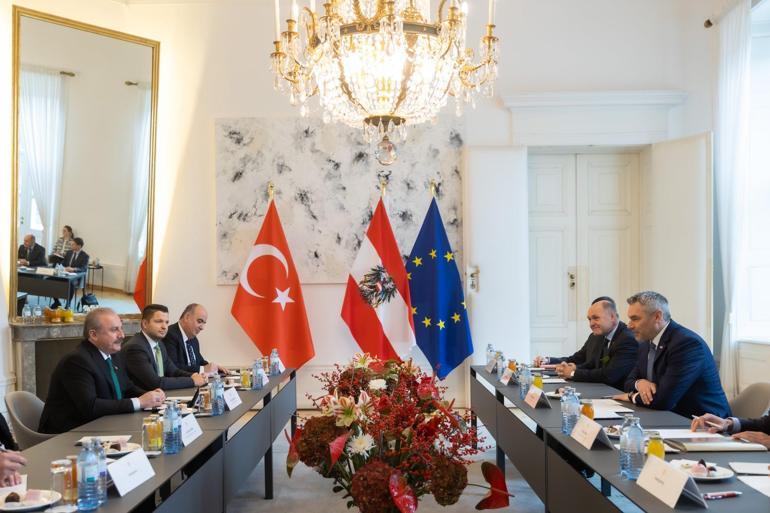 TBMM Başkanı Şentop, Avusturya Başbakanı ile görüştü