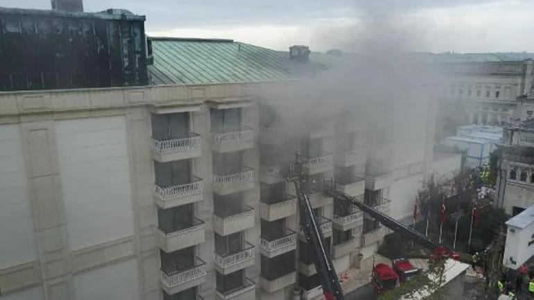Çırağan Sarayının otel bölümünde yangın
