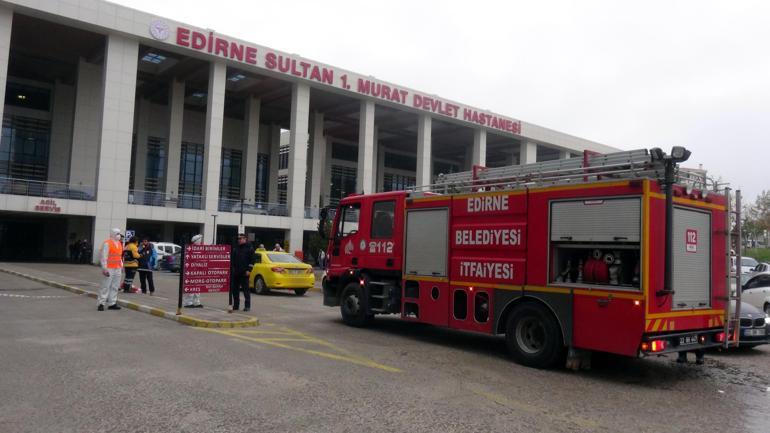 Edirnede hastanede KBRN tatbikatı