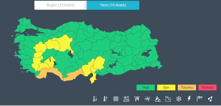 Meteoroloji’den Antalya’ya turuncu kod uyarısı