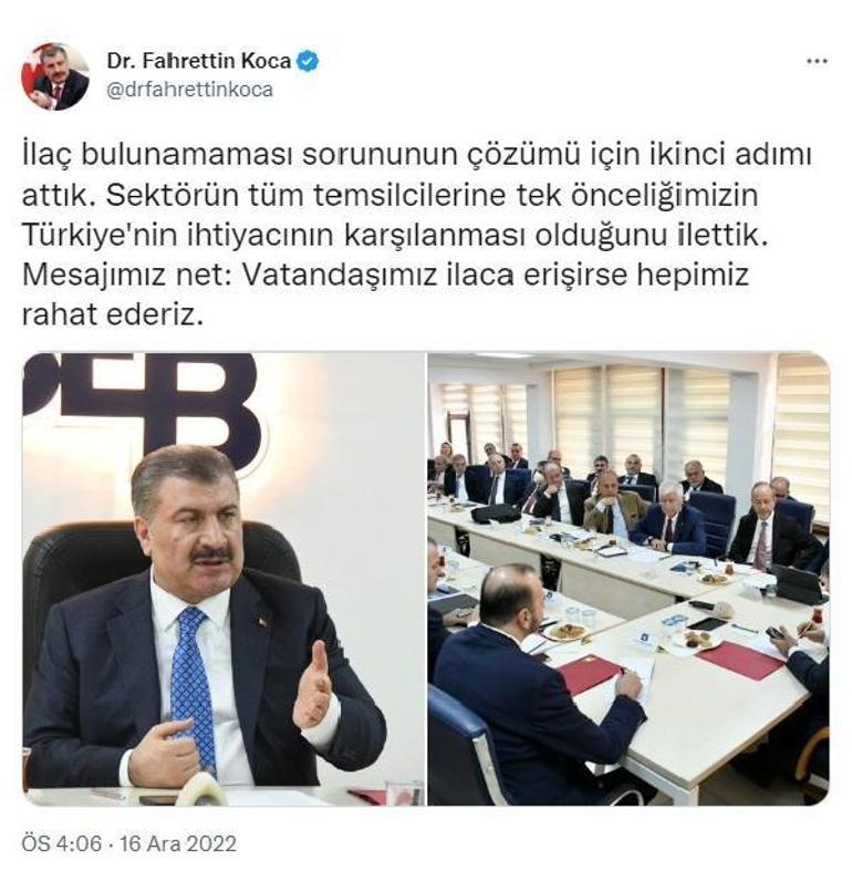 Bakan Koca: İlaç sorununun çözümü için ikinci adım attık