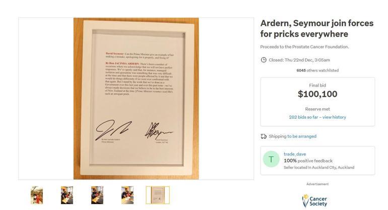 Yeni Zelanda Başbakanı Ardern’in sözlü hakareti açık arttırmada satılıyor