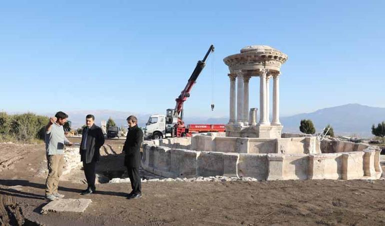 Kibyra Antik Kentindeki Yuvarlak Planlı Çeşmenin restorasyonu tamamlandı