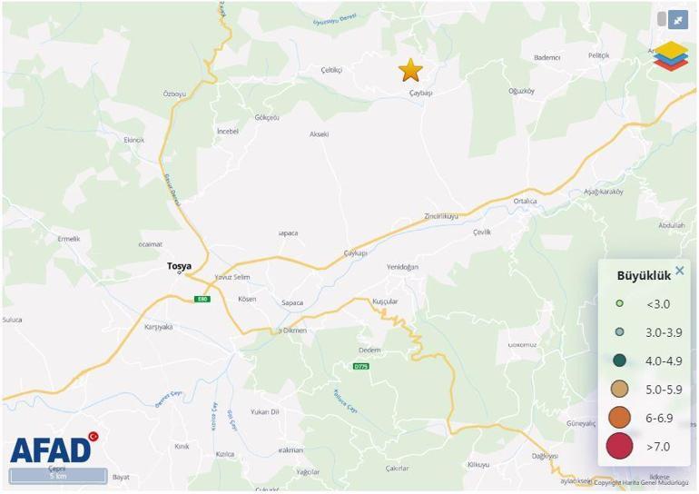 Kastamonuda 3.9 büyüklüğünde deprem