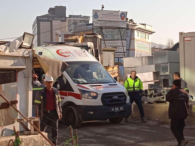 Ataşehirde metro şantiyesinde 3 metre yüksekten düşen işçi yaralandı