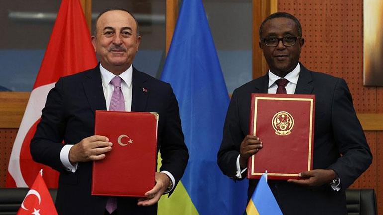 Bakan Çavuşoğlu, Ruanda Devlet Başkanı Kagame ve Dışişleri Bakanı Biruta ile görüştü
