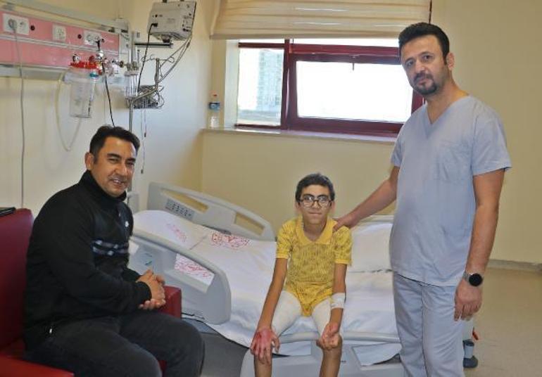 Tinerin parlamasıyla el ve ayakları yanan Ramazan, doku nakliyle sağlığına kavuştu