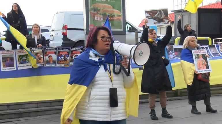 Ukraynalılar Taksimde eylem yaptı