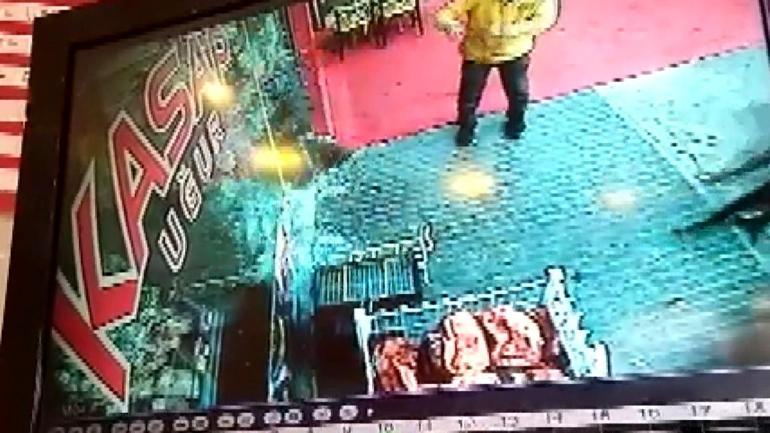Güngörende köpekten kaçarken çarptığı cam kapıyı parçaladı