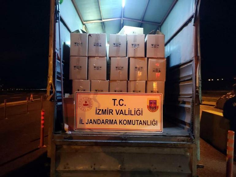 İzmirde 2 milyon kaçak makaron ele geçirildi