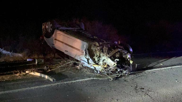Tekirdağda otomobil, takla attı: 1 ölü, 1 yaralı