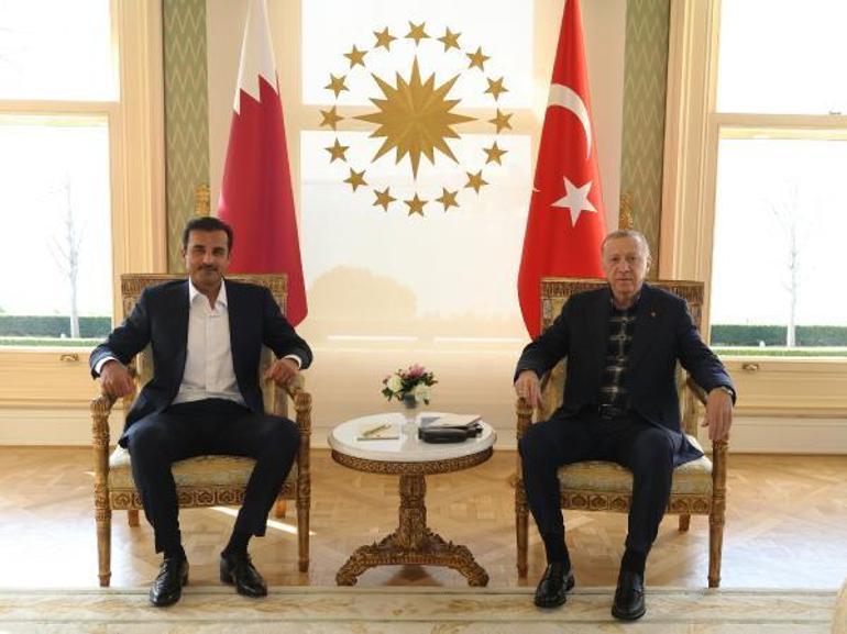 Erdoğan, Katar Emiri Şeyh Temim Bin Hamad Al Sani ile görüştü