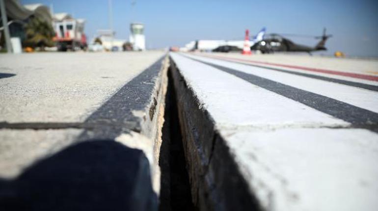 Depremin hasar verdiği Hatay Havalimanında onarım tamamlandı