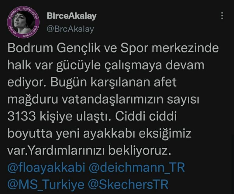 Oyuncu Birce Akalaydan Bodrumda depremzedelere yardım kampanyasına destek