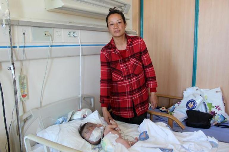 Hidrosefali hastası depremzede bebek, Antalyada ameliyat edildi