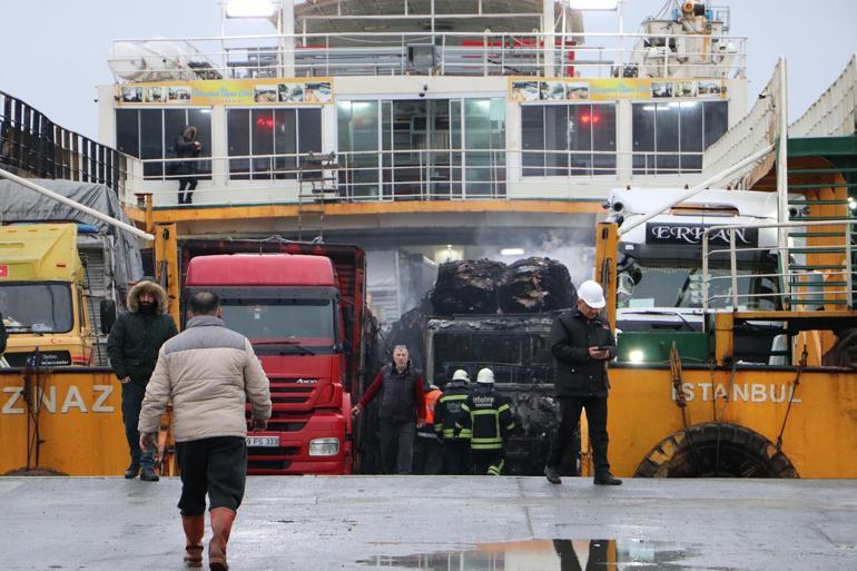 Marmara Denizinde feribot yangını; 30 yolcu dumandan etkilendi