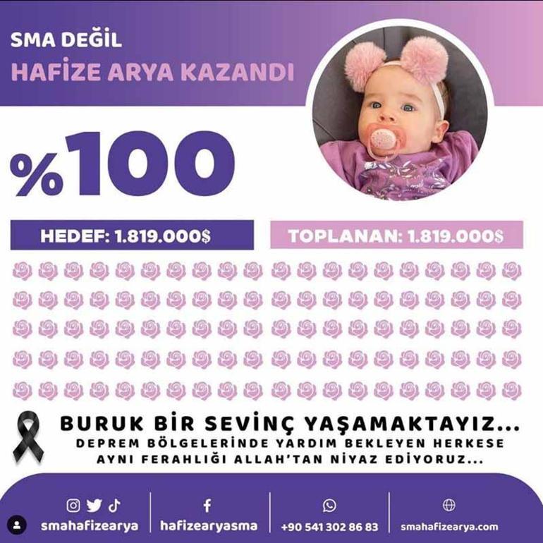 SMAlı Arya bebeği hayata bağlayacak 34 milyon lira toplandı