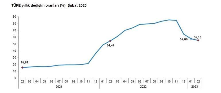 TÜİK, şubat ayı enflasyon verilerini açıkladı