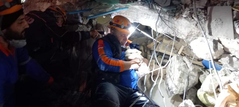 Kabındaki mama ile 25 gün hayatta kalan Fıstık, kurtarıldı