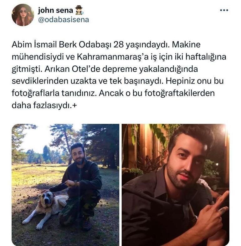 Mühendis Berk, iş için gittiği Kahramanmaraşta depremde yıkılan otelde hayatını kaybetti