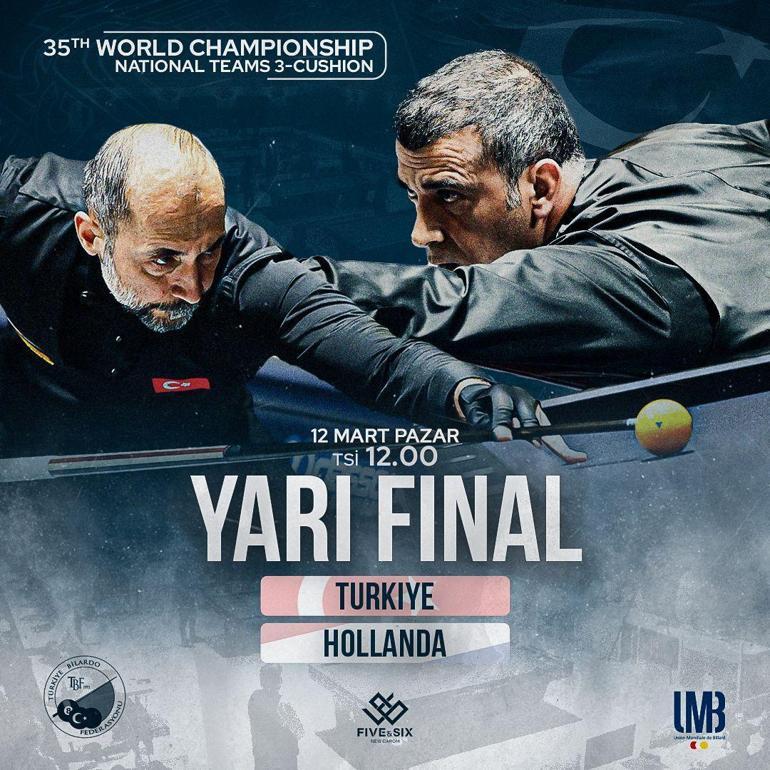 Türkiye Bilardo Milli Takımı yarı finalde