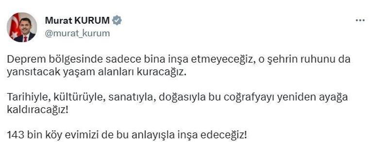 Bakan Kurum: Şehrin ruhunu yansıtacak yaşam alanları kuracağız