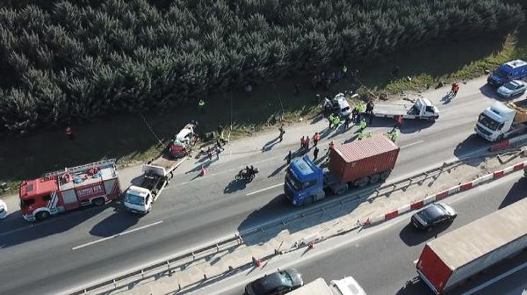 TEM Silivride kaza: 6 ölü, 3 yaralı