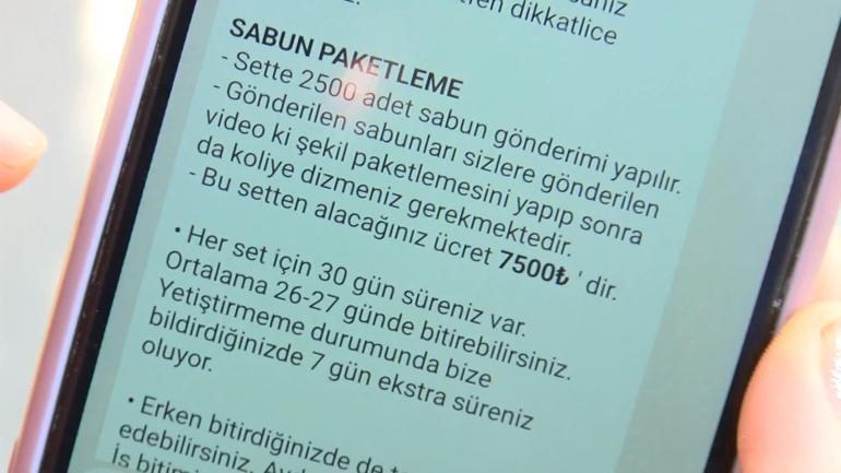 Evde sabun paketleme ilanından para kazanmak isterken 52 bin lira dolandırıldı