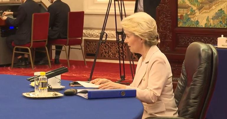 Leyen, Macron ve Cinping, üçlü toplantı gerçekleştirdi