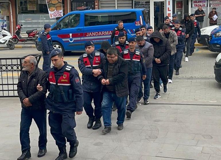 Manisa ve İzmirdeki suç örgütü operasyonunda 25 tutuklama