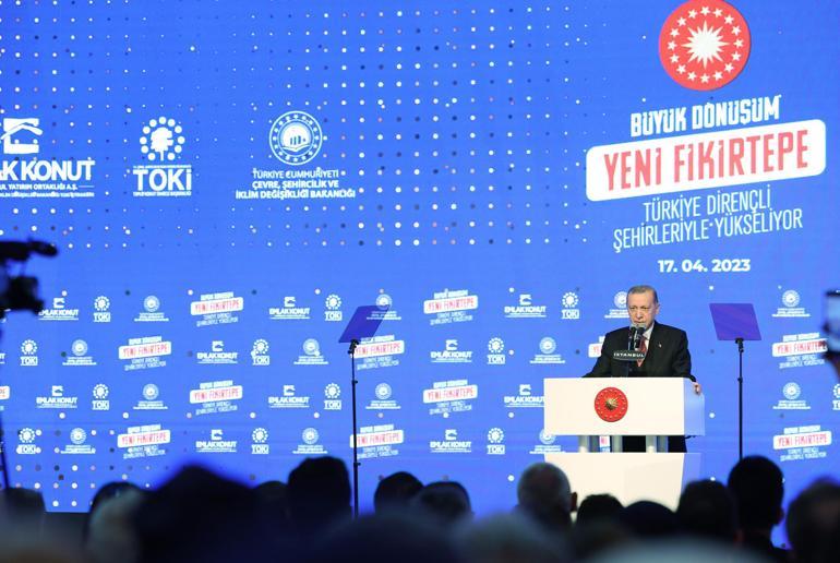 Cumhurbaşkanı Erdoğan Fikirtepede anahtar teslim ve temel atma törenine konuştu