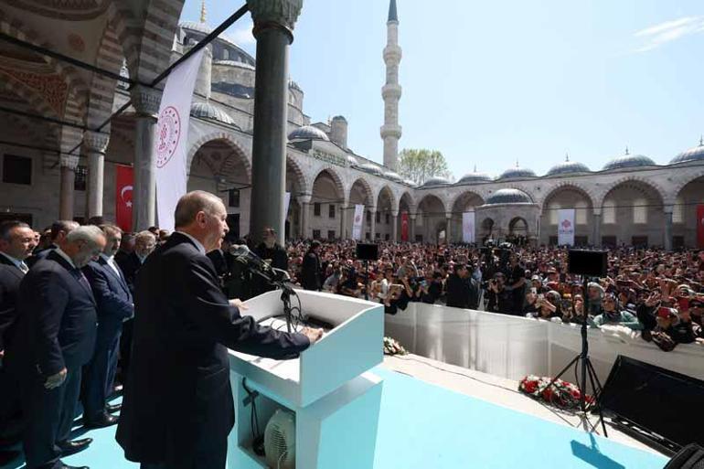 Cumhurbaşkanı Erdoğan Sultanahmet Camiinin ibadete açılışı töreninde konuştu