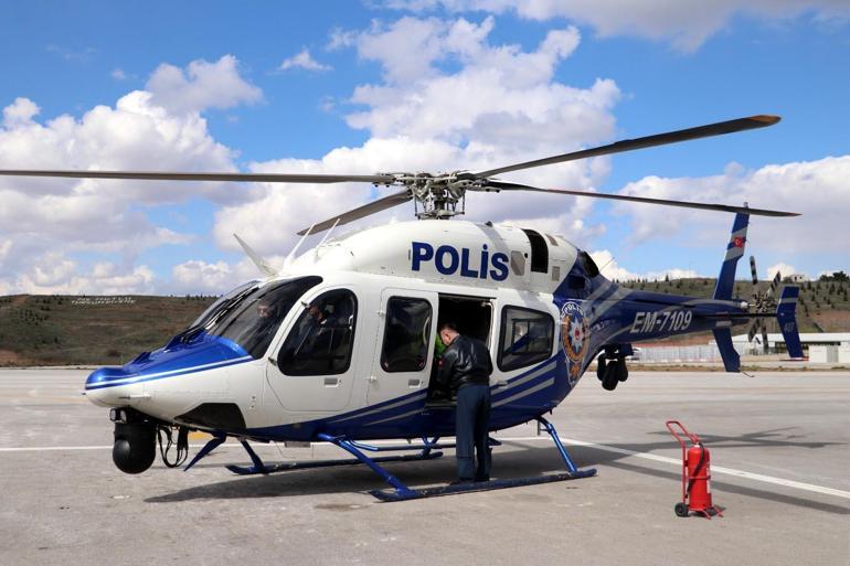 Ankarada helikopter destekli trafik denetimi