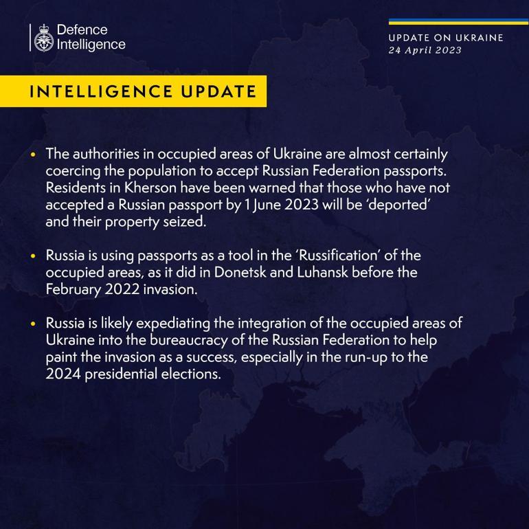 İngiltere istihbarat raporu: Rusya işgal bölgelerinde halkı Rus pasaportuna zorluyor