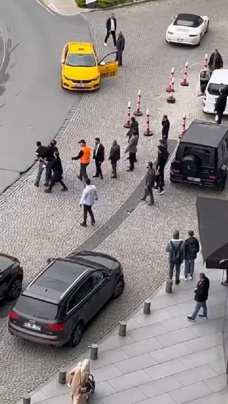 Beşiktaşta taksi şoförü ile güvenlik görevlisi arasında ters yön kavgası