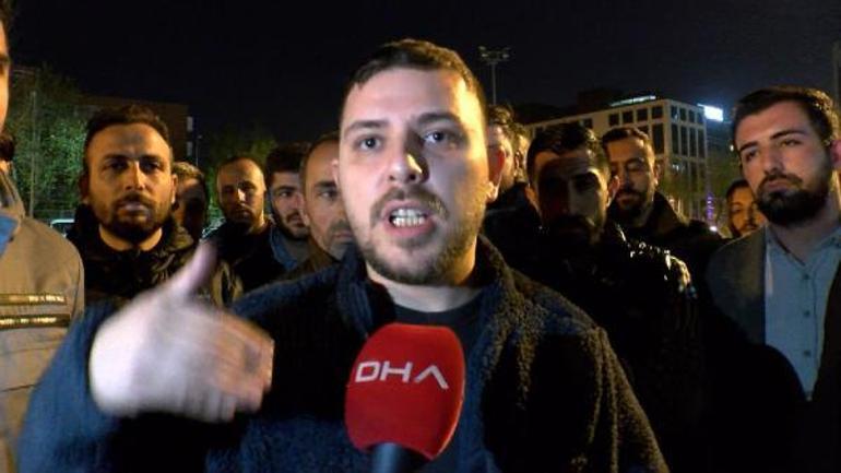 Adliye önünde toplanan online uygulamanın bayilerinden konkordato tepkisi