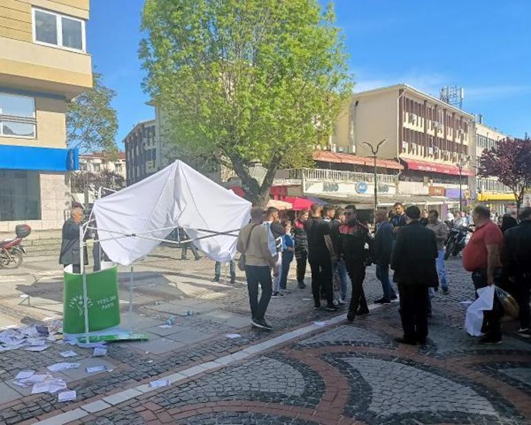 Edirnede parti standı tartışması kavgaya dönüştü: 1 yaralı