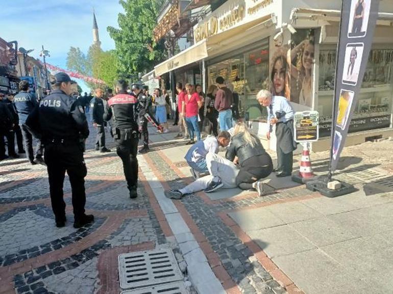 Edirnede parti standı tartışması kavgaya dönüştü: 1 yaralı