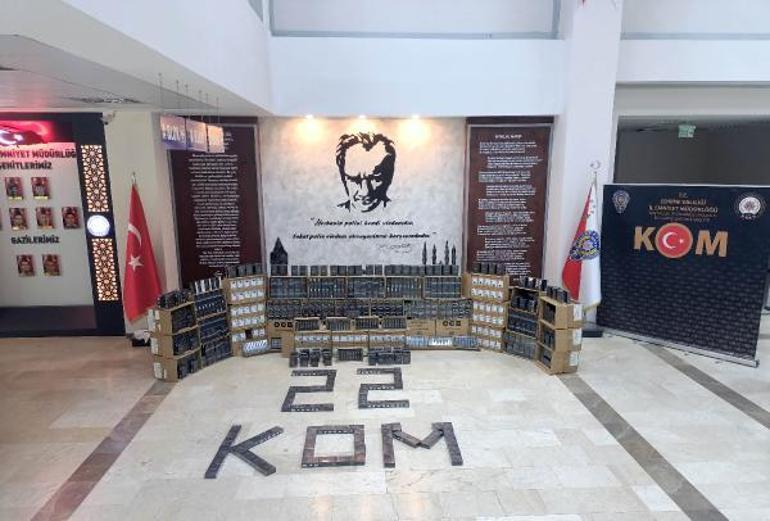 Dronla takip edilen TIRda, 10 milyon liralık kaçak sigara ele geçirildi