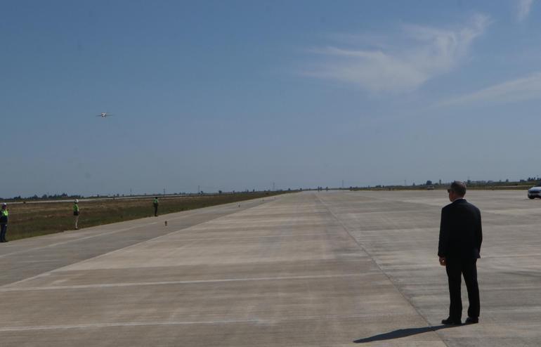 Çukurova Bölgesel Havalimanında ilk test uçuşu yapıldı