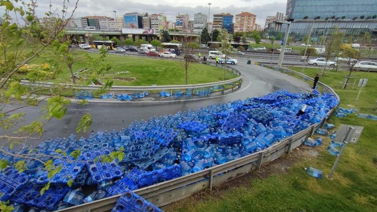 D-100’de yüzlerce damacana yola saçıldı