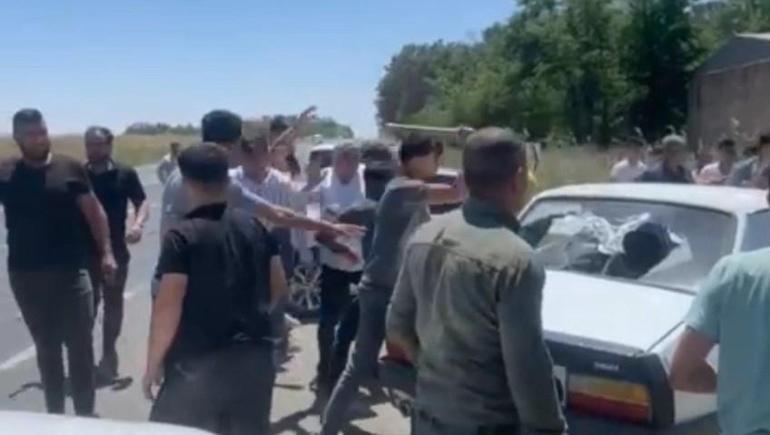 Şanlıurfada seçim kavgası kamerada