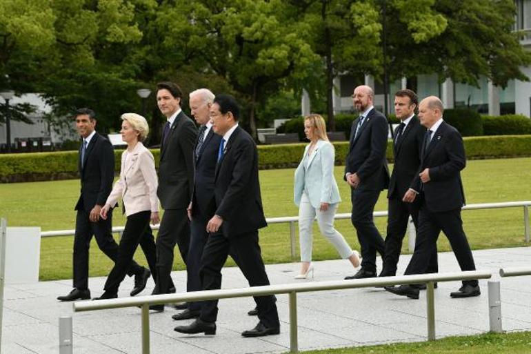 G7 ülkelerin liderleri Hiroşima’da temaslara başladı