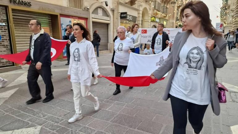 Maltada doğum gününde öldürülen Pelin için yürüdüler