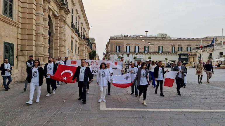 Maltada doğum gününde öldürülen Pelin için yürüdüler