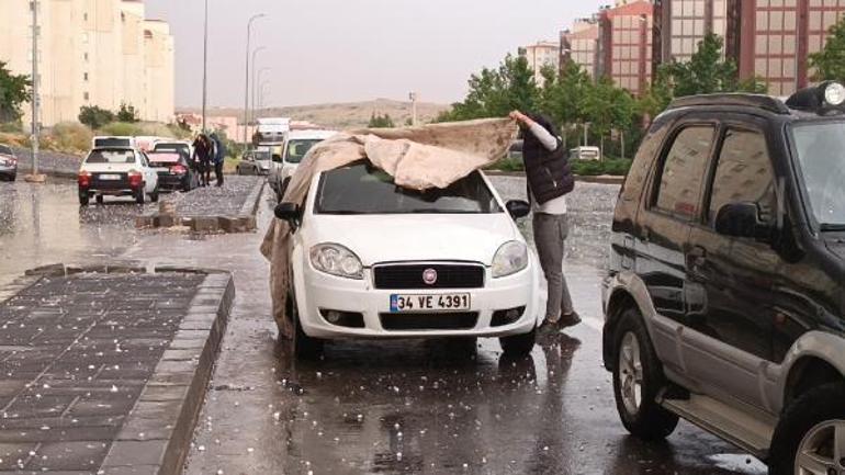 Gaziantep’te dolu ve sağanak etkili oldu