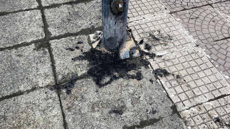 Üzerinde Cumhurbaşkanı Erdoğan’ın olduğu afişleri yakan şüpheli gözaltına alındı