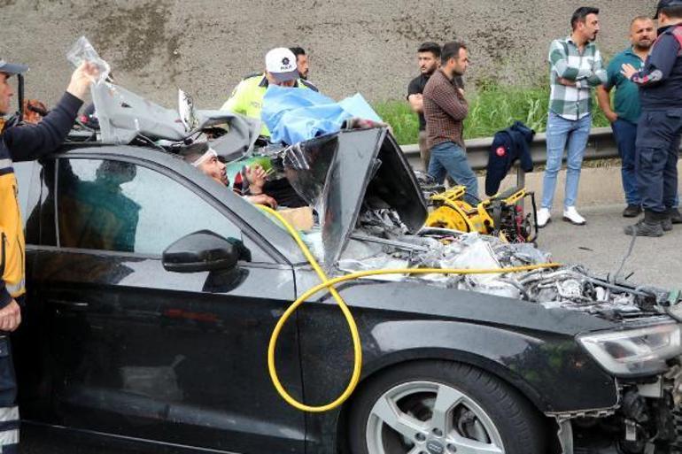 Otoyolda aynı noktada 2 kaza: 3 yaralı
