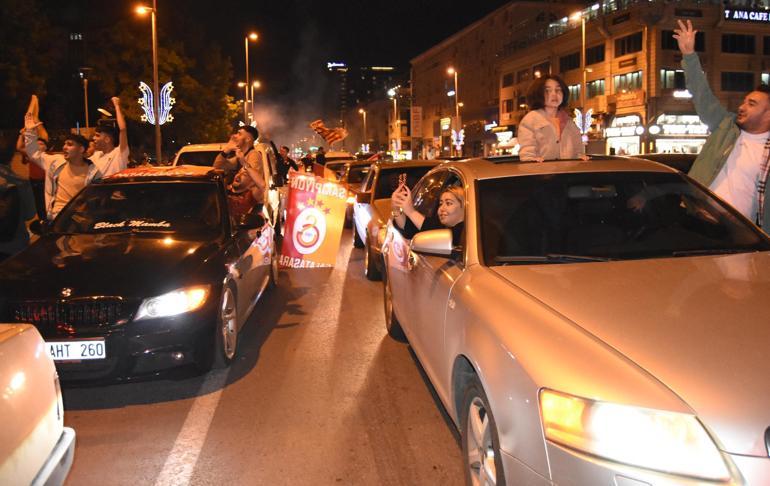 Galatasarayın şampiyonluğu tüm yurtta coşkuyla kutlandı