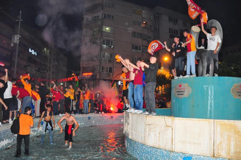 Galatasarayın şampiyonluğu tüm yurtta coşkuyla kutlandı